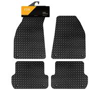 FSW - Tailored Mats - Fits AUDI A4 2006-2008 - 5mm Extra Heavy Duty Rubber - Anti Slip Mat, Waterproof - 8 Clips - 4 Pc Floor Mats Only