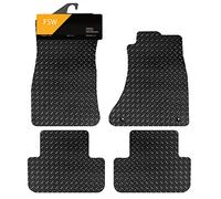 FSW - Tailored Mats - Fits AUDI A4 2008-2015 - 5mm Extra Heavy Duty Rubber - Anti Slip Mat, Waterproof - 2 Clips - 4 Pc Floor Mats Only