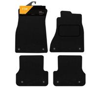 FSW - Tailored Mats - Fits AUDI A6 2011-2018 - Black Carpet - Anti Slip Mat - Non Slip Car Floor Mat, Fitted With Clips & Granulated Backing - 4Pc Floor Mat