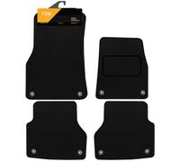 FSW - Tailored Mats - Fits Audi A6 2018-Onwards Black Carpet - Non Slip Mat, Fitted With Clips, Granulated Backing & Edged With Black Cloth Binding - 4 Pc Floor Mats
