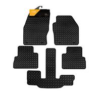 FSW - Tailored Mats - Fits FORD C Max 2015-2018 Grand - HEAVY DUTY 3mm Rubber Matting - Anti Slip Mat - Waterproof, Non Slip Car Floor Mat, with Clips & Anti Slip Backing - 5XL Rubber Floor Mat Set