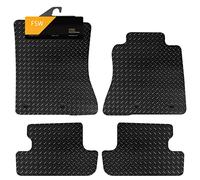 FSW - Tailored Mats - Fits Ford Mustang 2015-2024 fixings in driver and passenger- 5mm Extra Heavy Duty Rubber - Anti Slip, Waterproof - 4 Clips - 4 Pc Mats