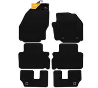 FSW - Tailored Mats - Fits FORD S Max 2011-2015 7 Seat Version with NEW FORD CLIP - Black Carpet - Anti Slip Mat - Non Slip Car Floor Mat, Fitted With Clips & Granulated Backing - 6 Pc Floor Mat