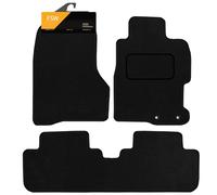 FSW - Tailored Mats - Fits Honda Civic 2001-2005 3 DOOR - Black Carpet - Anti Slip Mat - Non Slip Car Floor Mat, Fitted With Clips & Granulated Backing