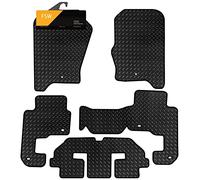 FSW - Tailored Mats - Fits LANDROVER Discovery 3 2004-08, 7 Seater - Fixing Rings Front and Clips Rear - HEAVY DUTY 3mm Rubber Matting - Anti Slip Mat - Waterproof Car Floor Mat - 5 Floor Mat Set