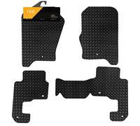 FSW - Tailored Mats - Fits LANDROVER Discovery 3 2004-2008 Fixing Rings Front And Clips In Rears - 5mm Extra Heavy Duty Rubber - Anti Slip Mat, Waterproof - 6 Clips - Hard Wearing - 4 Pc