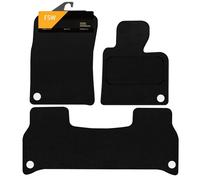 FSW - Tailored Mats - Fits LANDROVER Range Rover Vogue 2002-2012 - Black Carpet - Anti Slip Mat - Non Slip Car Floor Mat, Fitted With Granulated Backing, With Black Cloth Binding - 3 Pc Floor Mat