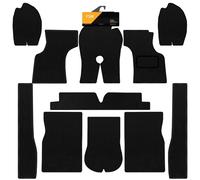 FSW - Tailored Mats - Fits MORRIS Minor 1969 Onwards FULL CARPET SET 11PCE - Black Carpet - Anti Slip Mat - Non Slip Car Floor Mat, Granulated Backing, Black Cloth Binding - 11 Pc Floor Mat Only