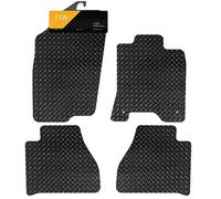FSW - Tailored Mats - Fits Nissan Navara NP300 2016-2022 - 5mm Extra Heavy Duty Rubber - Anti Slip Mat, Waterproof - 2 Clips - Hard Wearing - 4 Pc Floor Mats Only