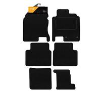 FSW - Tailored Mats - Fits Nissan Qashqai 2010-2013 + 2 7SEATER - Black Carpet - Anti Slip Mat - Non Slip Car Floor Mat, Fitted With Clips & Granulated Backing - 6 Pc Floor Mat Only