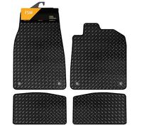 FSW - Tailored Mats - Fits PORSCHE Taycan 2019-On 3mm Heavy Duty Rubber - Anti Slip Mat, Fitted With Clips, Waterproof & Edged With Black Cloth Binding - 4 Pc Floor Mats Only