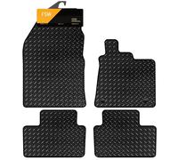 FSW - Tailored Mats - Fits RENAULT Captur 2020-On 3mm Heavy Duty Rubber - Anti Slip Mat, Fitted With Clips, Waterproof & Edged With Black Cloth Binding - 4 Pc Floor Mats Only