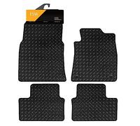 FSW - Tailored Mats - Fits RENAULT CLIO 2020-ON 3mm Heavy Duty Rubber - Anti Slip Mat, Fitted With Clips, Waterproof & Edged With Black Cloth Binding - 4 Pc Floor Mats Only