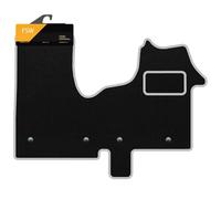 FSW - Tailored Mats - Fits Renault Traffic 2014-2022 & Vauxhall Vivaro 2014-2019 - Tailored Van Mat - Carpet - Fitted With Clips, Granulated Backing - 4 Clips - 1 Pc Floor Mat Only - With Silver Trim