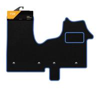FSW - Tailored Mats - Fits Renault Traffic 2014-2022 & Vauxhall Vivaro 2014-2019 - Tailored Van Mat - Carpet - Granulated Backing - 4 Clips - 1 Pc Floor Mat Only - With Blue Trim