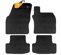 FSW - Tailored Mats - Fits SEAT Leon 2013-2020 - 5mm Extra Heavy Duty Rubber - Anti Slip Mat, Waterproof - 4 Clips - Hard Wearing - 4 Pc Floor Mats Only