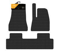 FSW - Tailored Mats - Fits TESLA 3 2021-On 5mm Extra Heavy Duty Rubber - Anti Slip Mat, Fitted With Velcro, Waterproof - Hard Wearing 3 Pc Floor Mats