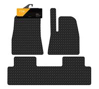 FSW - Tailored Mats - Fits TESLA 3 Rhd 2017-2020 - 5mm Extra Heavy Duty Rubber - Anti Slip Mat, Waterproof - Clips - Hard Wearing - 3 Pc Floor Mats Only