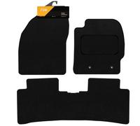 FSW - Tailored Mats - Fits TOYOTA Prius 2009-2012 TAXI VERSION 1 PIECE REAR - Black Carpet - Anti Slip Mat - Non Slip Car Floor Mat, Fitted With Clips & Granulated Backing - 3 Pc Floor Mat Only