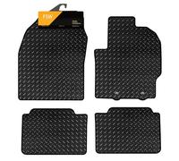 FSW - Tailored Mats - Fits TOYOTA Yaris Hybrid 2020-On 3mm Heavy Duty Rubber - Anti Slip Mat, Fitted With Clips, Waterproof & Edged With Black Cloth Binding - 4 Pc Floor Mats Only