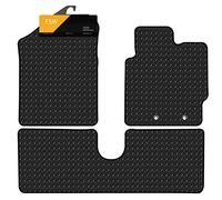 FSW - Tailored Mats - Fits TOYOTA Yaris None Hybrid 2012-2019 Twist Clip - HEAVY DUTY 3mm Rubber Anti Slip Mat - Waterproof Car Floor Mat - Clips & Anti Slip Backing - 3 Floor Mat Set