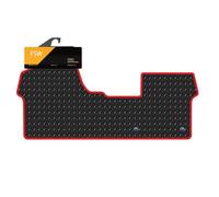 FSW - Tailored Mats - Fits Vauxhall Vivaro 2019-On & Vivaro-e 2021-On - 3mm Rubber Van Mat - Granulated Backing - 2 Clips - 1 Pc Floor Mat Only - With Red Trim
