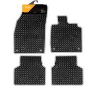 FSW - Tailored Mats - Fits Volkswagen ID.3 2020-On 3mm Heavy Duty Rubber - Anti Slip Mat, Fitted With Clips, Waterproof - 4 Pc - Silver Trim