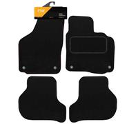 FSW - Tailored Mats - Fits VOLKSWAGEN Scirocco 2008-2017 - Black Carpet - Anti Slip Mat - Non Slip Car Floor Mat, Fitted With Clips & Granulated Backing - 4 Pc Floor Mat Only