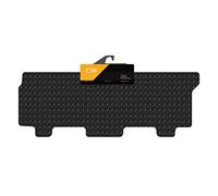FSW - Tailored Mats - Fits VOLKSWAGEN T6 Kombi 2010-2019 Twin Side Rear Doors Rear Piece When 3 Single Seats Tailored Extra Heavy Duty Rubber Black Floor Car Mats