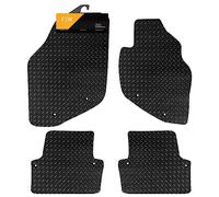 FSW - Tailored Mats - Fits VOLVO V70 2000-2007 Estate - With Clips - 5mm Extra Heavy Duty Rubber - Anti Slip Mat, Waterproof - 8 Clips - Hard Wearing - 4 Pc Floor Mats Only