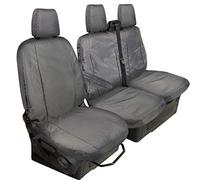 FSW Tailored Van Seat Covers for Ford Transit Custom 2013-On Grey | 8 Piece Set Heavy Duty Waterproof Tailored Seat Covers, Commercial Grade, Storage Seat Compatible