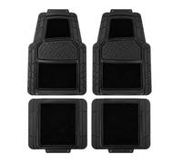 FSW Universal Car Mats 4 Piece Set with Carpet Inserts, Heavy Duty PVC