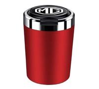 FSWEOKL Car Ashtray for MG ZS Hybrid+ 2024-2026, Smell Proof Portable Ashtray with Automatic LED Light Spill Proof Smokeless Cigarette Cup,Red