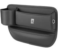 FSWEOKL Car Seat Gap Filler Organizer for Rolls Royce Wraith Dawn, PU Leather Crevice Storage Box Auto Front Seat Console Accessories,Black A