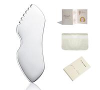 FSwsawX Stainless Steel Gua Sha Facial Tools, Face Comb & Massager Metal Gua sha Tool for Blood Circulation & Lymphatic Drainage, Body and Face Gua Sha Stone for Tighten Skin
