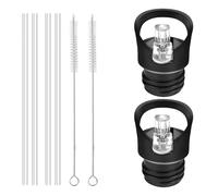 FSWWSF Replacement Lid Straw Lid Pack of 2 Standard Mouth Water Bottle Lid Drinking Bottle Straw Lid Water Bottle Accessories for Standard Mouth Bottles or Mouth 1.91/1.94 inches