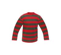 FSXtyle Adult Costume Halloween Set Freddy Krueger Jumper Brown Hat & Claw Glove Nightmare On Elm Street Fancy Dress Costume (Red/Green Jumper, L)