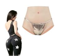 FSYH Crossdresser Silicone Panties Big Hip Enhancer Pads Shapewear Pants Butt Lifter Control Triangle Shorts for Cosplay,asian yellow,Basic