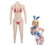 FSYH G Cup Silicone Breastplate, Silicone Bodysuit with Arms with Legs Can Pee and Inserted for Transgender Cosplay,color1,Cotton