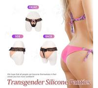 FSYH Silicone Fake Vagina Panties Sissy Butt Lift Shaper Shorts Insertable Hiding Gaff Triangle Briefs for Transgender,color1,Basic