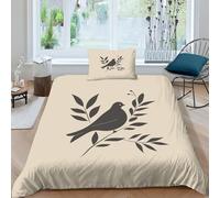 FSYQQASD 2 Pcs Pigeon Duvet Cover,3D Bird Printed Bedding Set,Pillowcases,Hidden Zipper,Microfiber Quilt Cover Single(135x200cm)