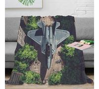 FSYQQASD Aircraft Blanket 3D Printed Flannel Air Force Throw Bedding Soft Cozy Gifts Plush Fluffy for Bed And Couch for Boys Girls 40x50inch(100x130cm)