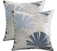 FSZhenZuan Pack of 2 Cushion Covers 45x45cm Soft Throw Pillow Covers Decorative Palm Leaves Square Cushion Pillow Covers for Home Couch Bed Sofa Decor