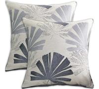 FSZhenZuan Pack of 2 Cushion Covers 45x45cm Soft Throw Pillow Covers Decorative Palm Leaves Square Cushion Pillow Covers for Home Couch Bed Sofa Decor