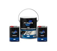 FT Paints 1.2L Kit 2K Anti-Rust Metal Paint with Hardener E9003 For Wrought Iron Railings- RAL 9010-Pure White