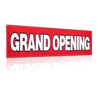 Ft Polyester Grand Opening Banner With Metal Grommets Decorations Sign New Store Advertising Backdrop Outdoor Indoor For Business Restaurant Shop Ceremony 4×16 Inch