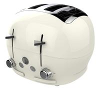 FT01CREAM Funky 4-Slice Toaster, 1850W, Cream, Stainless Steel, Deep Slots, High-Lift, Adjustable Browning