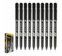 FT03MM Fineliner Pens, BLACK, Pack of 10, Ultra Fine Felt Tip Fineliners, 0.3mm Tips, Artist Fineliners for Draw Sketch Write and Taking Notes, iZOFAX Black Ball Pen