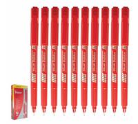 FT03MM Fineliner Pens, RED, Pack of 10, Ultra Fine Felt Tip Fineliners, 0.3mm Tips, Artist Fineliners for Draw Sketch Write and Taking Notes, iZOFAX Black Ball Pen