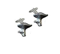 FT172 Wild Mushroom Toadstool 2.7x2.3cm Pair of Cufflinks Made From Fine English Modern Pewter POSTED BY US GIFTS FOR ALL 2016 FROM DERBYSHIRE UK